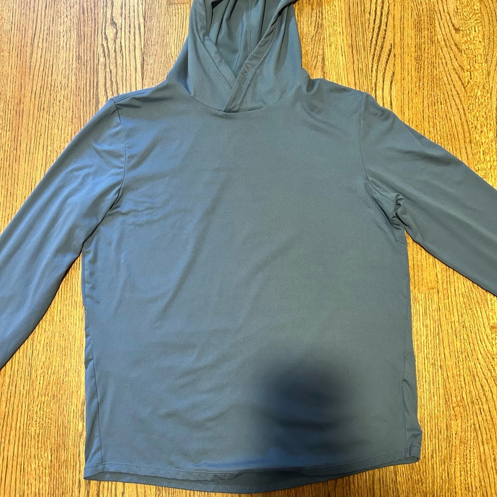 Men's Lightweight Hooded Long-Sleeve Pullover - Slate Blue